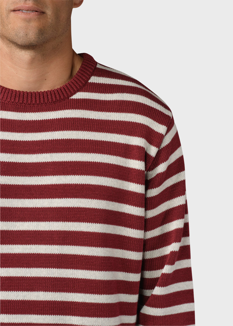 Klitmøller Collective ApS Robert knit Knitted sweaters Clay red/cream