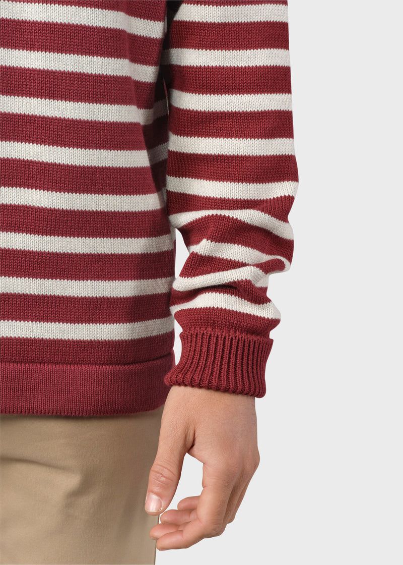 Klitmøller Collective ApS Robert knit Knitted sweaters Clay red/cream