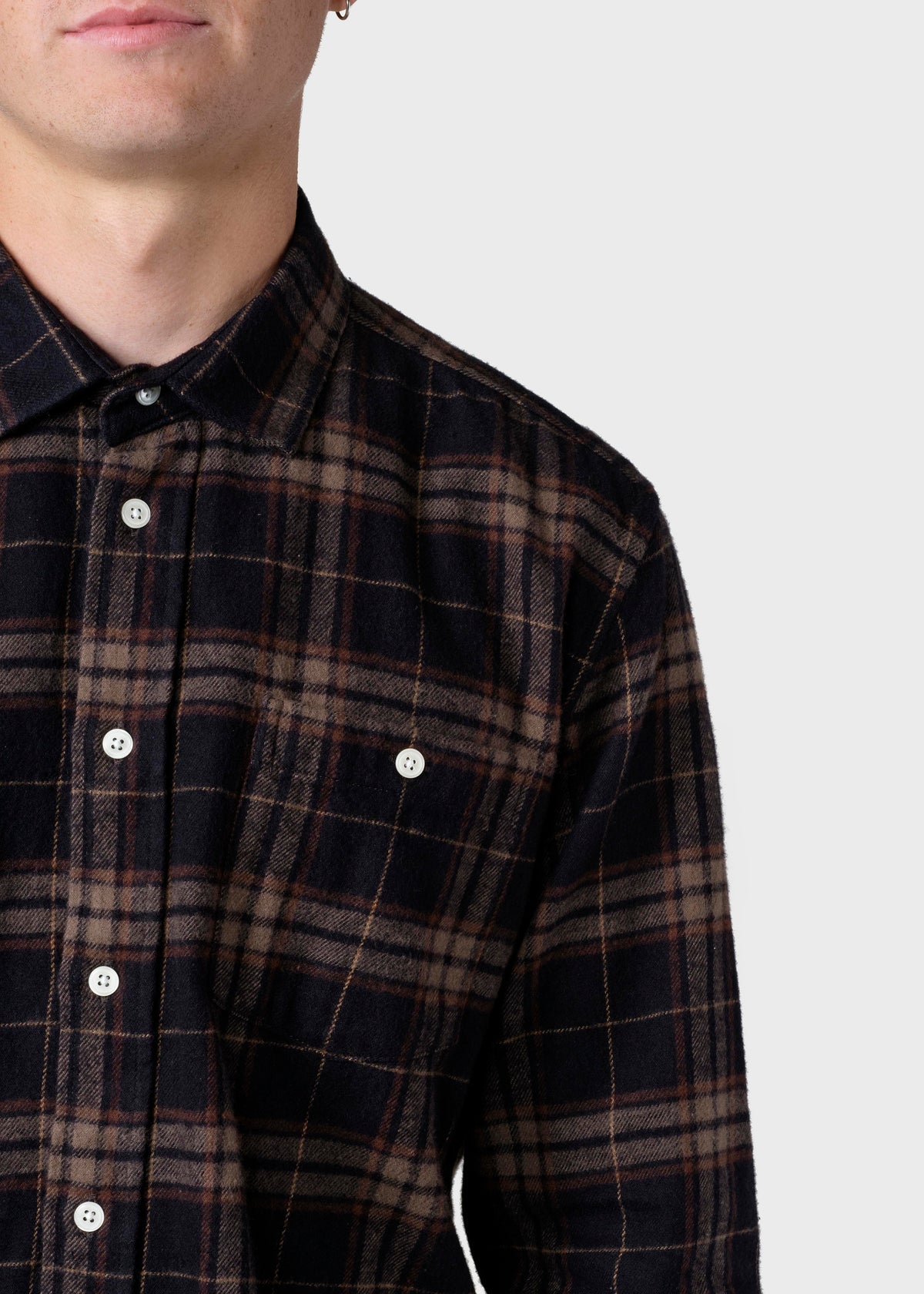 Klitmøller Collective ApS Rocco shirt GOTS Shirts Brown check