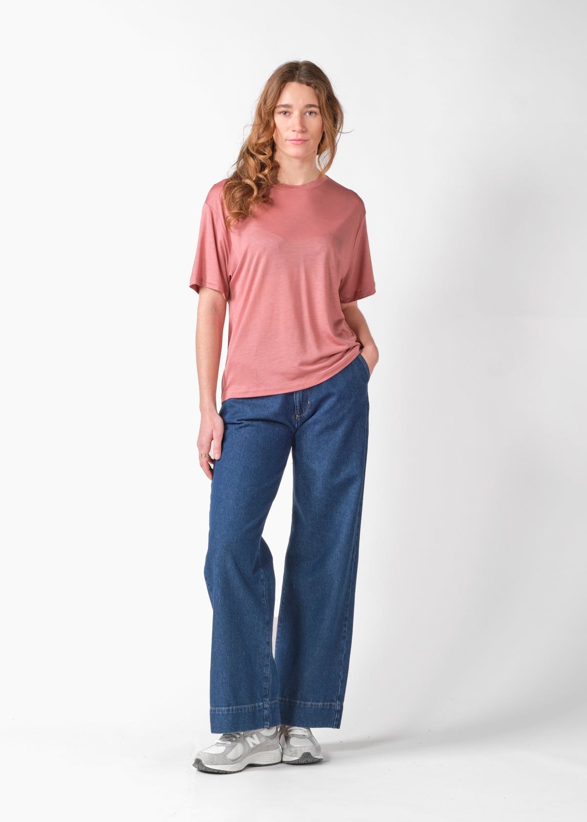 Klitmøller Collective ApS Rose lyocell tee T-Shirts Faded rose