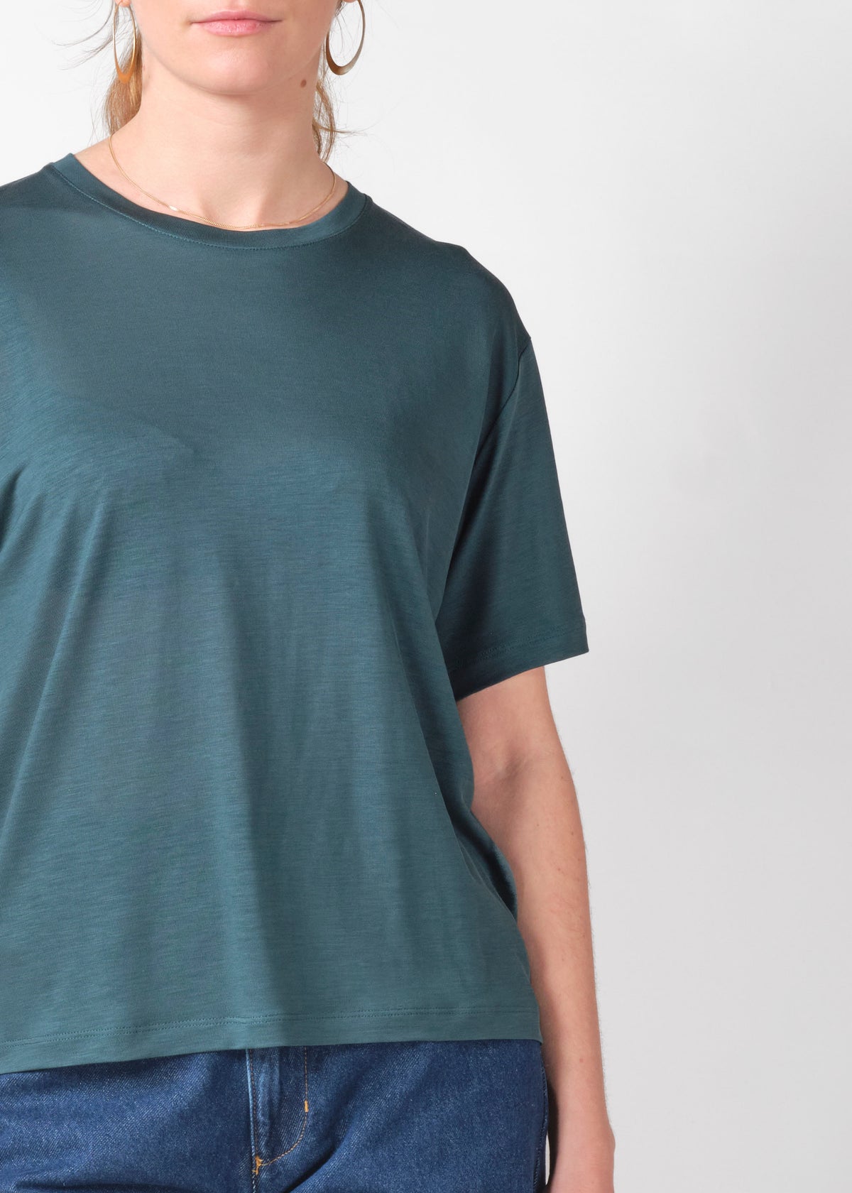 Klitmøller Collective ApS Rose lyocell tee T-Shirts Moss Green