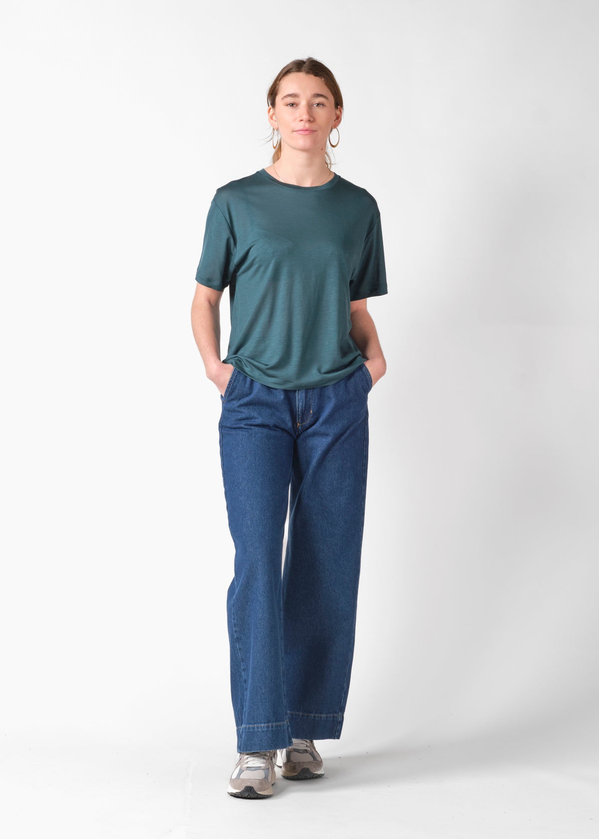 Klitmøller Collective ApS Rose lyocell tee T-Shirts Moss Green