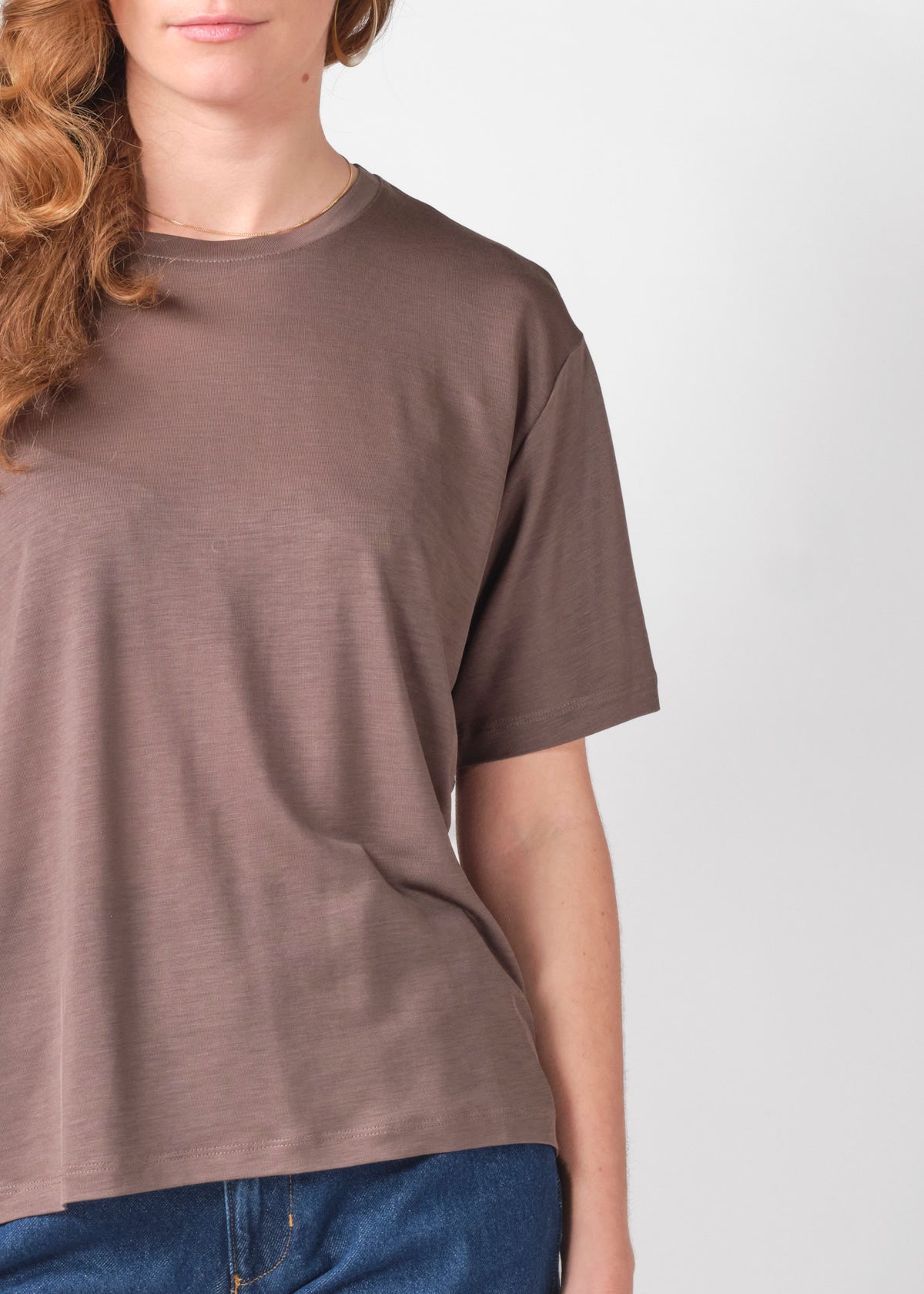 Klitmøller Collective ApS Rose lyocell tee T-Shirts Taupe