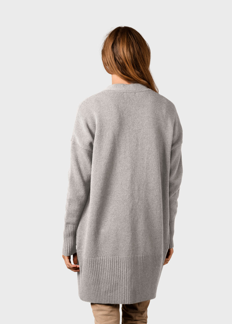 Klitmøller Collective ApS Rosemarie knit cardigan Knitted sweaters Pastel grey