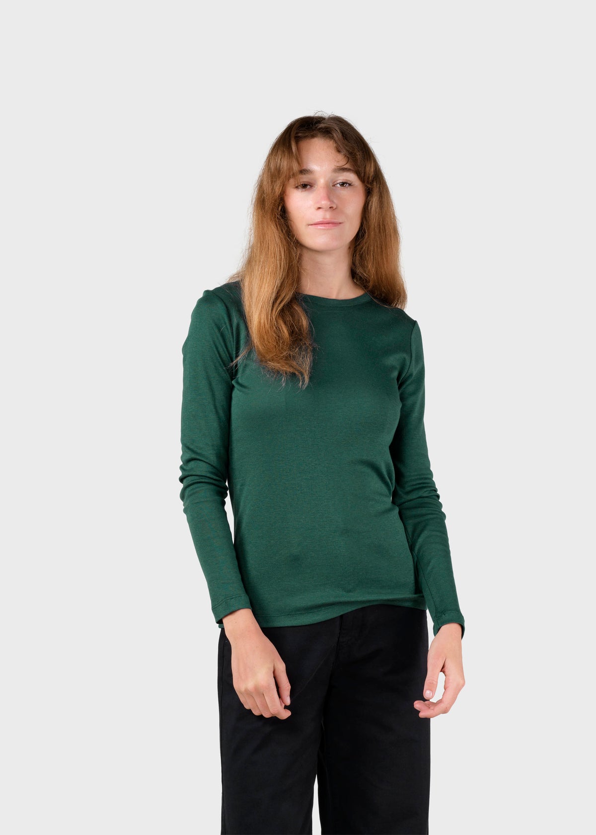 Klitmøller Collective ApS Selma LS tee OCS T-Shirts Moss Green