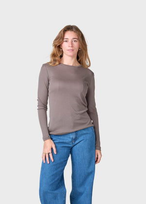 Klitmøller Collective ApS Selma LS tee OCS T-Shirts Taupe
