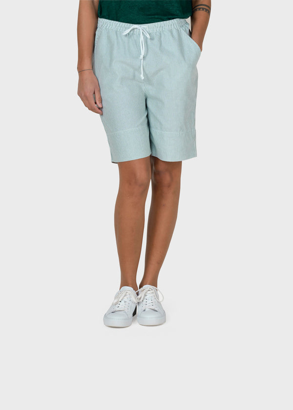 Klitmøller Collective ApS Sidse striped shorts Walkshorts White/moss green