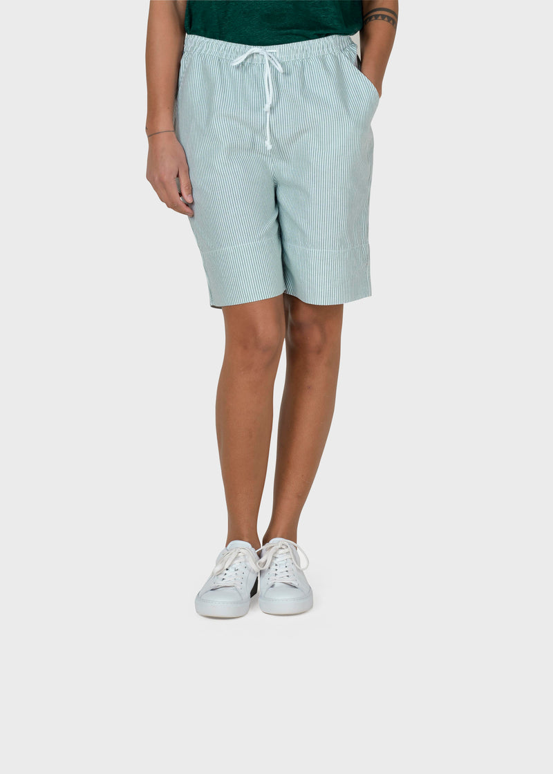 Klitmøller Collective ApS Sidse striped shorts Walkshorts White/moss green