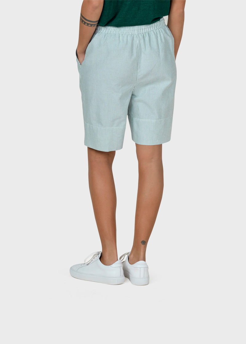 Klitmøller Collective ApS Sidse striped shorts Walkshorts White/moss green