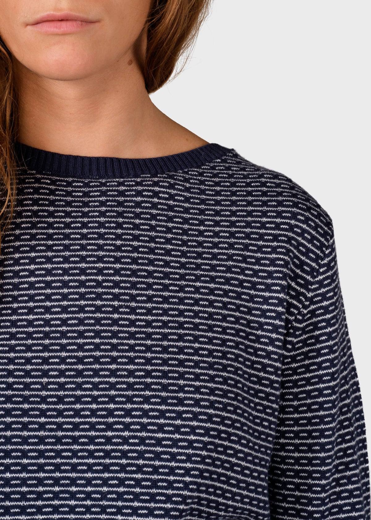 Klitmøller Collective ApS Silje knit Knitted sweaters Navy/cream