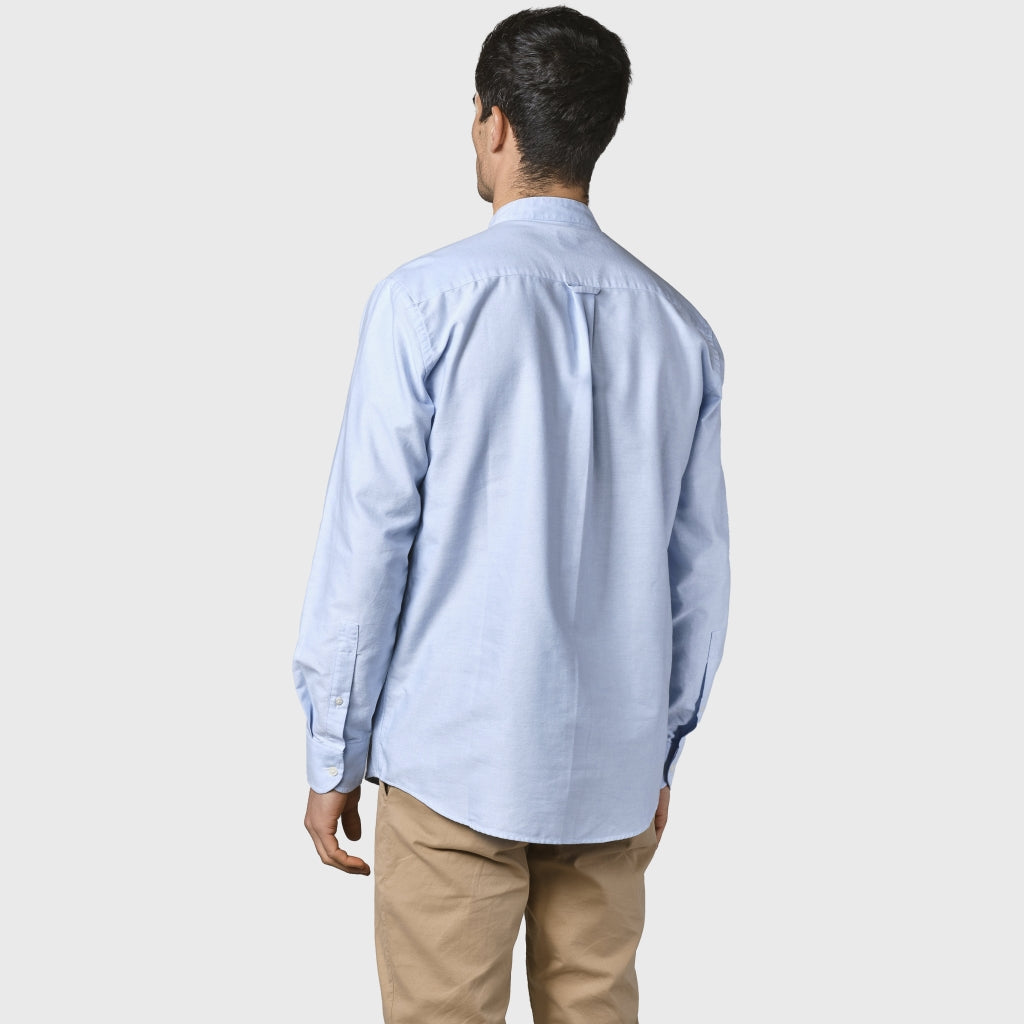 Klitmøller Collective ApS Simon shirt GOTS Shirts Blue melange