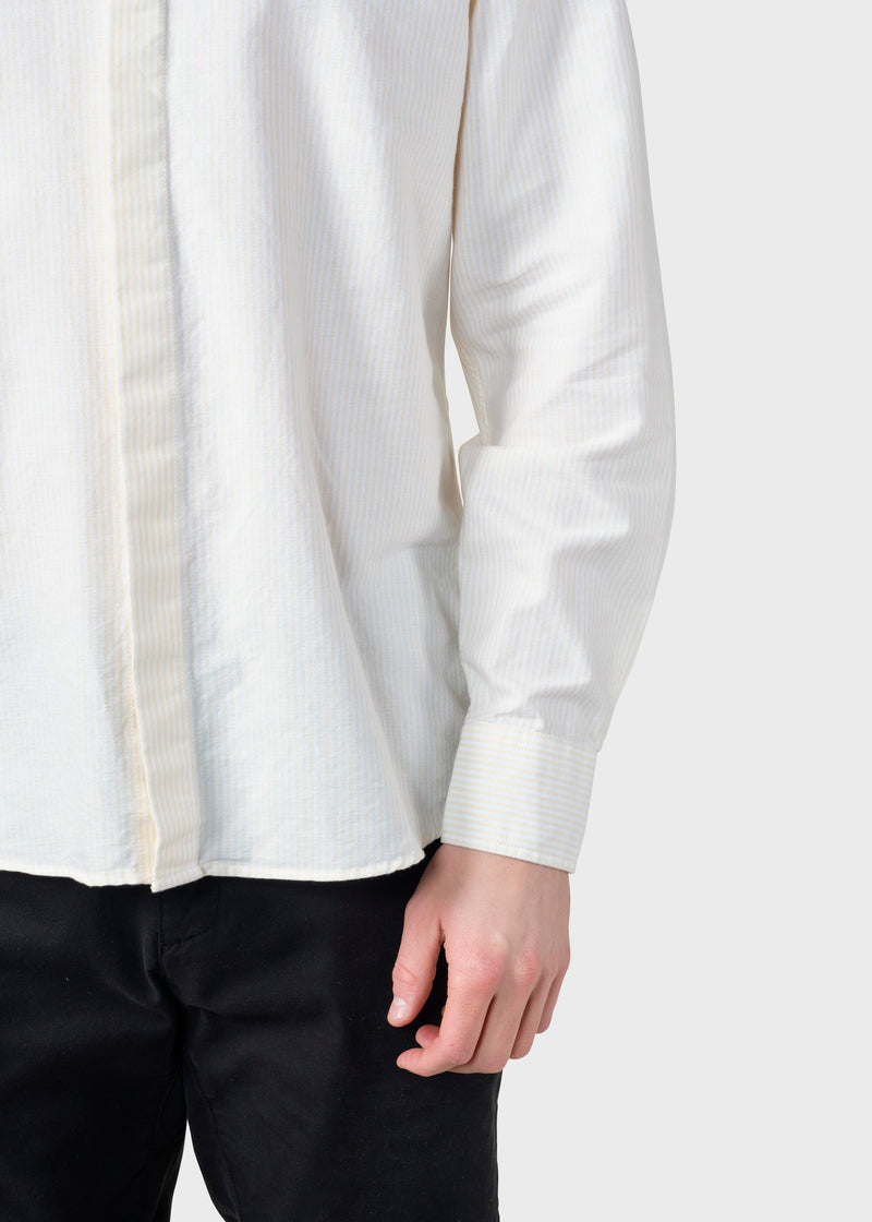 Klitmøller Collective ApS Simon striped shirt Shirts White/lemon sorbet