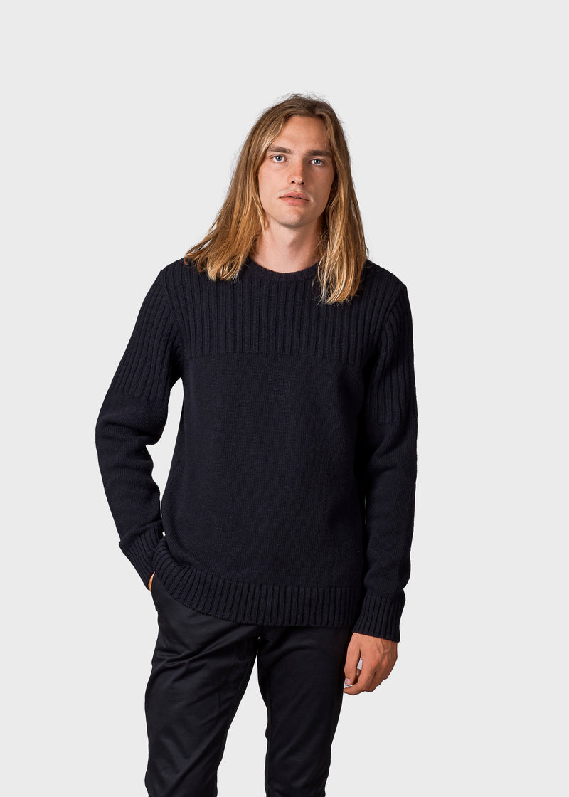 Klitmøller Collective ApS Søren knit Knitted sweaters Black