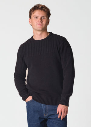 Klitmøller Collective ApS Søren knit Knitted sweaters Black