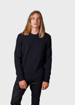 Klitmøller Collective ApS Søren knit Knitted sweaters Black