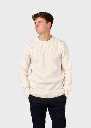 Klitmøller Collective ApS Søren knit Knitted sweaters Cream