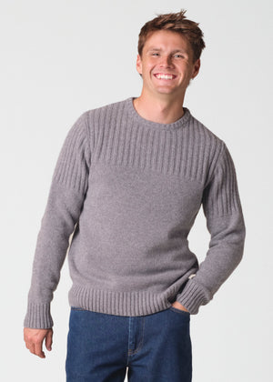 Klitmøller Collective ApS Søren knit Knitted sweaters Light grey