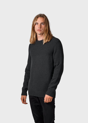 Klitmøller Collective ApS Søren knit Knitted sweaters Olive