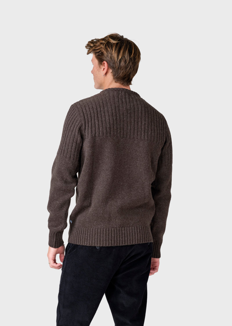 Klitmøller Collective ApS Søren knit Knitted sweaters Taupe