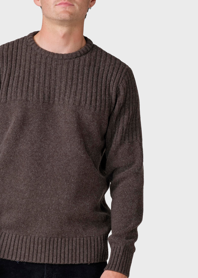 Klitmøller Collective ApS Søren knit Knitted sweaters Taupe