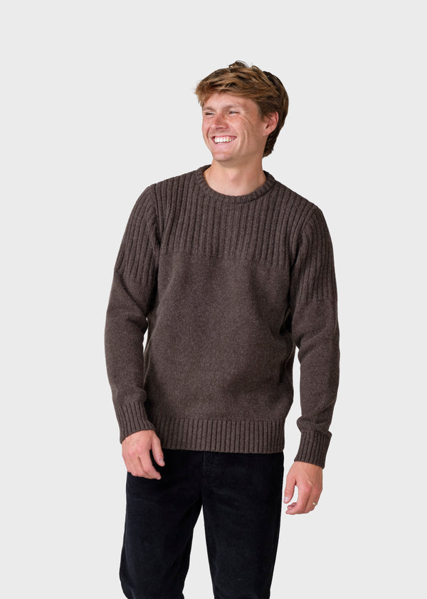Klitmøller Collective ApS Søren knit Knitted sweaters Taupe