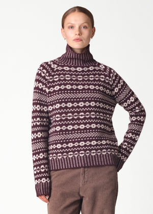 Klitmøller Collective ApS Sofie knit Knitted sweaters Burgundy/cream