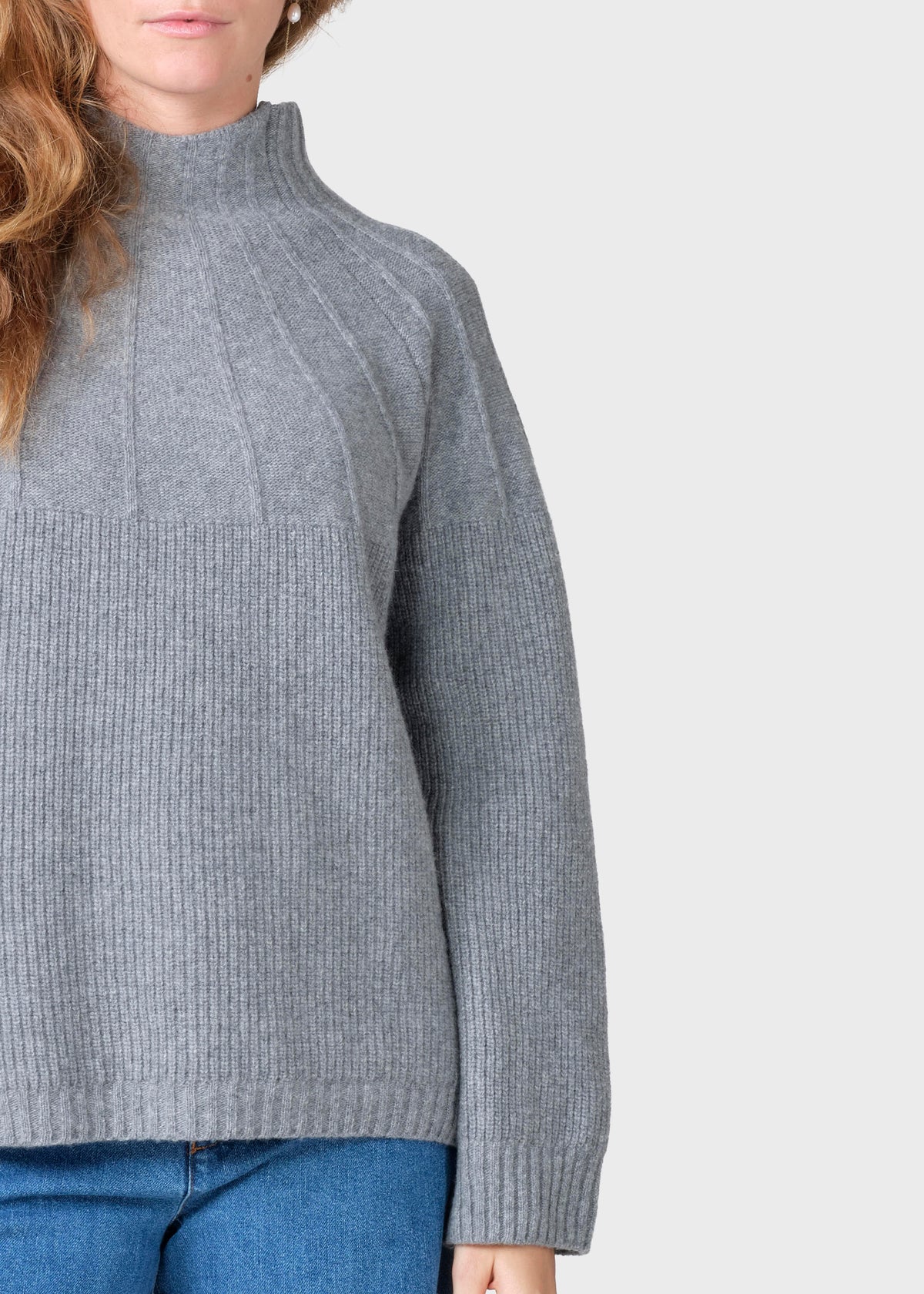 Klitmøller Collective ApS Stella knit  Knitted sweaters Light grey