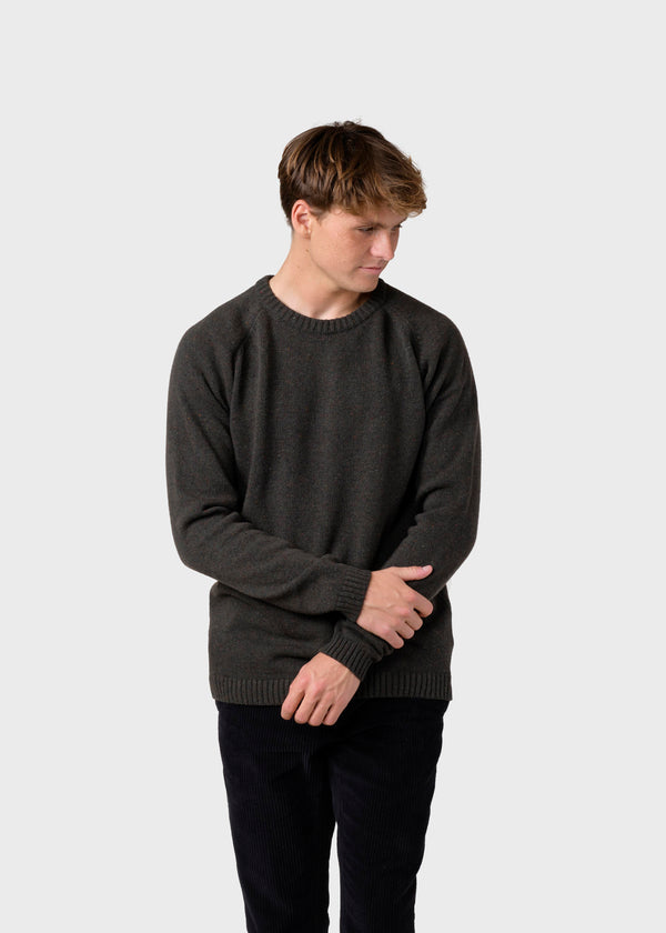Klitmøller Collective ApS Stian knit  Knitted sweaters Olive
