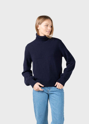 Klitmøller Collective ApS Svale knit Knitted sweaters Navy