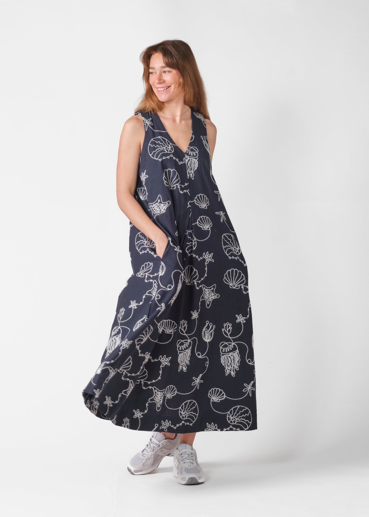 Klitmøller Collective ApS Svea dress Dress Navy/cream