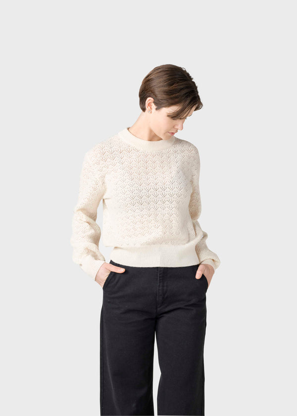 Klitmøller Collective ApS Tanja knit  Knitted sweaters Cream