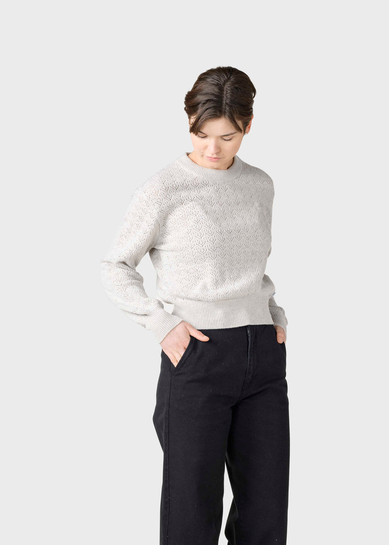 Klitmøller Collective ApS Tanja knit  Knitted sweaters Pastel grey