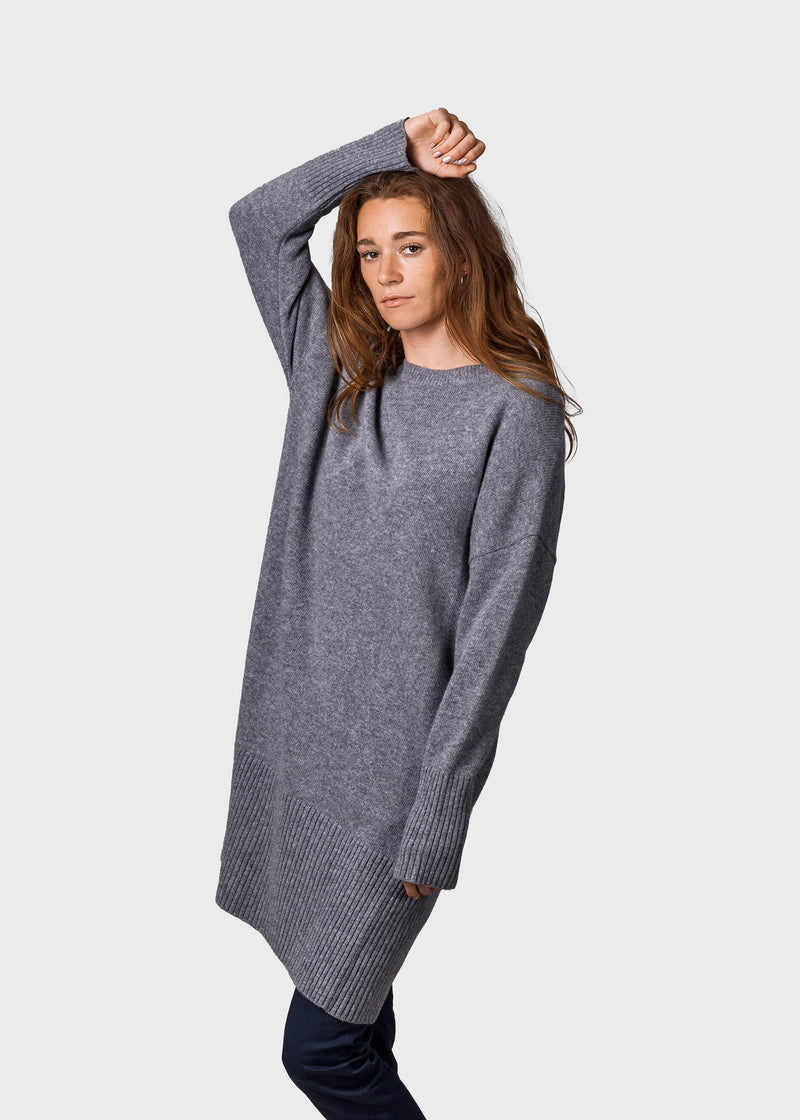 Klitmøller Collective ApS Thea Knit dress Knitted sweaters Light grey