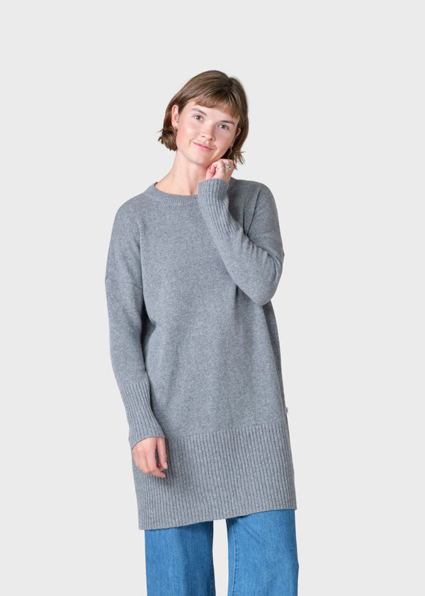 Klitmøller Collective ApS Thea Knit dress Knitted sweaters Light grey