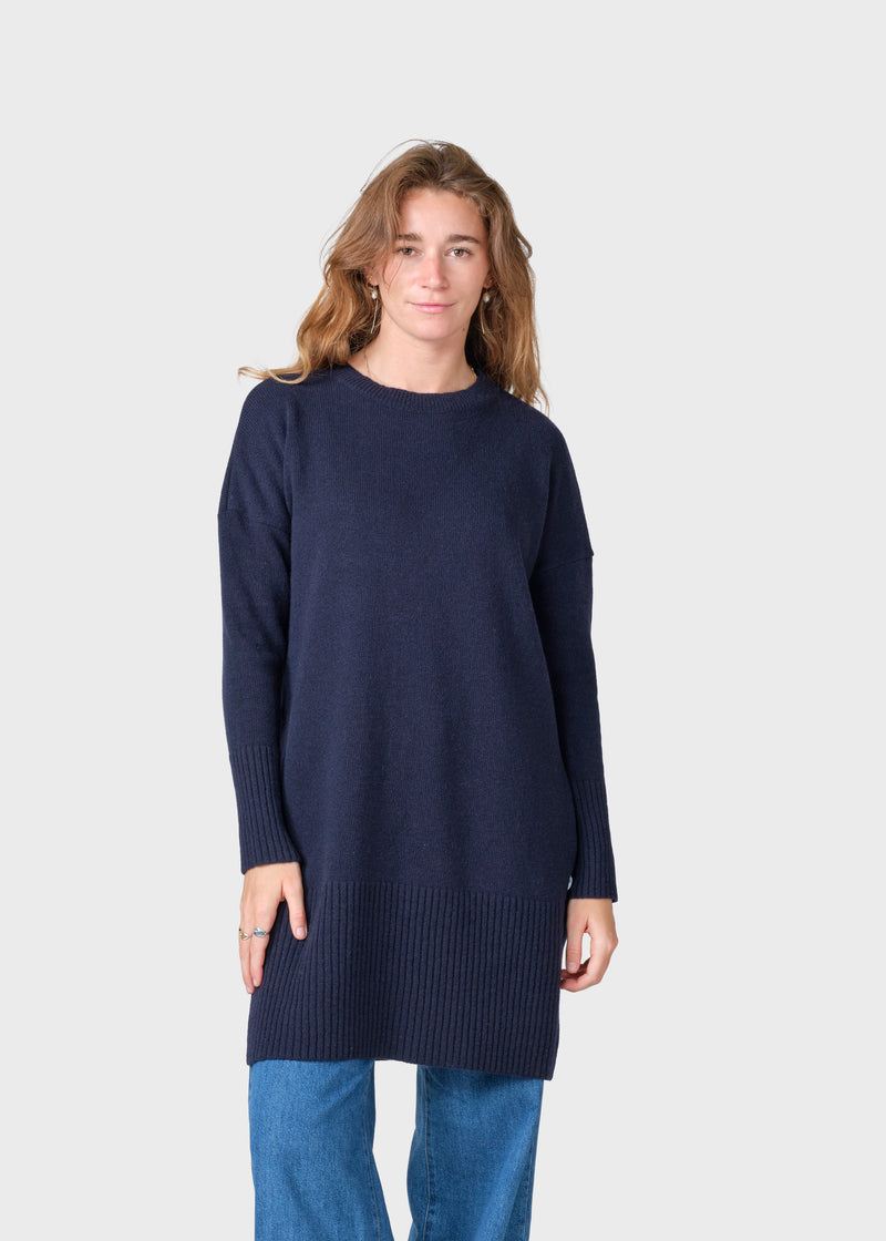 Klitmøller Collective ApS Thea Knit dress Knitted sweaters Navy