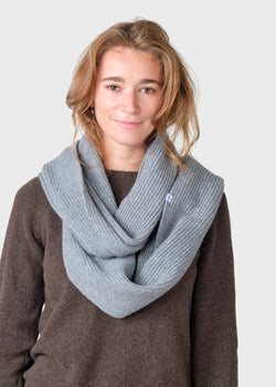 Klitmøller Collective ApS Tube knit scarf Scarfs Light grey