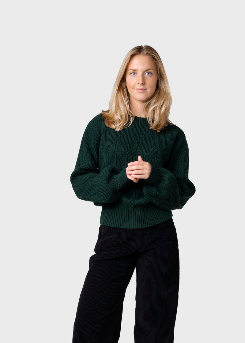 Klitmøller Collective ApS Ulrikke knit  Knitted sweaters Moss Green
