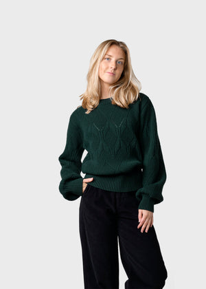 Klitmøller Collective ApS Ulrikke knit  Knitted sweaters Moss Green