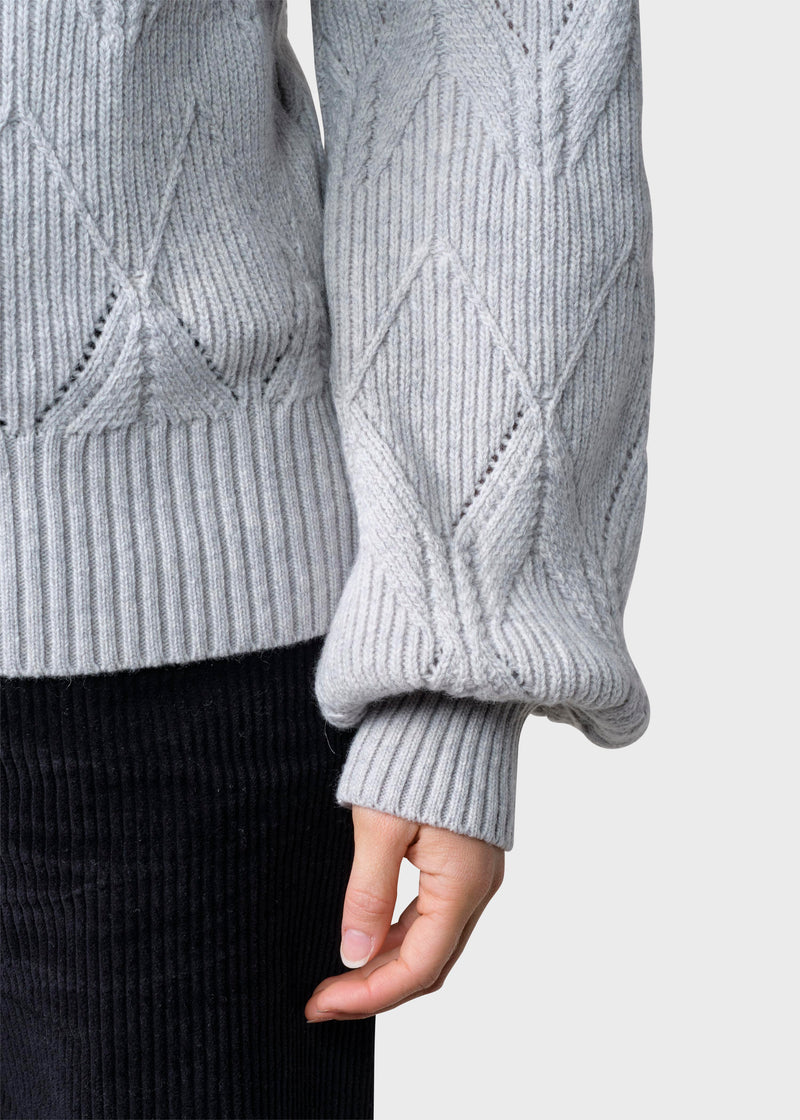 Klitmøller Collective ApS Ulrikke knit  Knitted sweaters Pastel grey