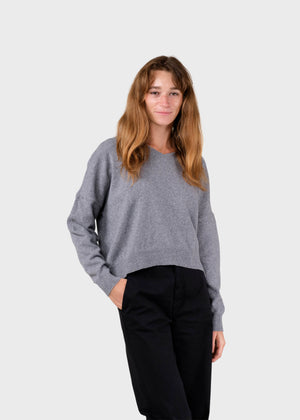 Klitmøller Collective ApS Vanessa knit  Knitted sweaters Light grey