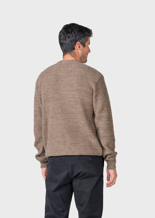Klitmøller Collective ApS Victor cotton knit Knitted sweaters Taupe/sand