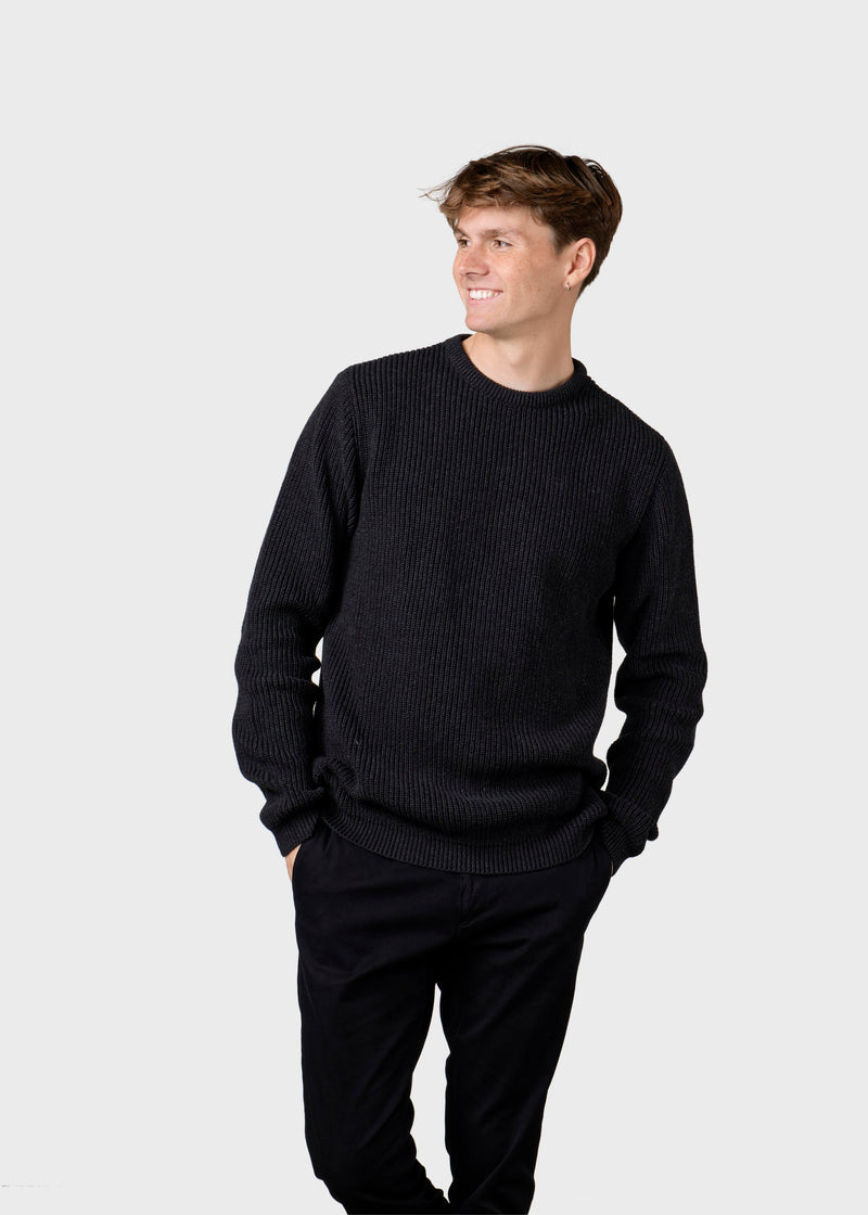 Klitmøller Collective ApS Vilius knit Knitted sweaters Anthracite