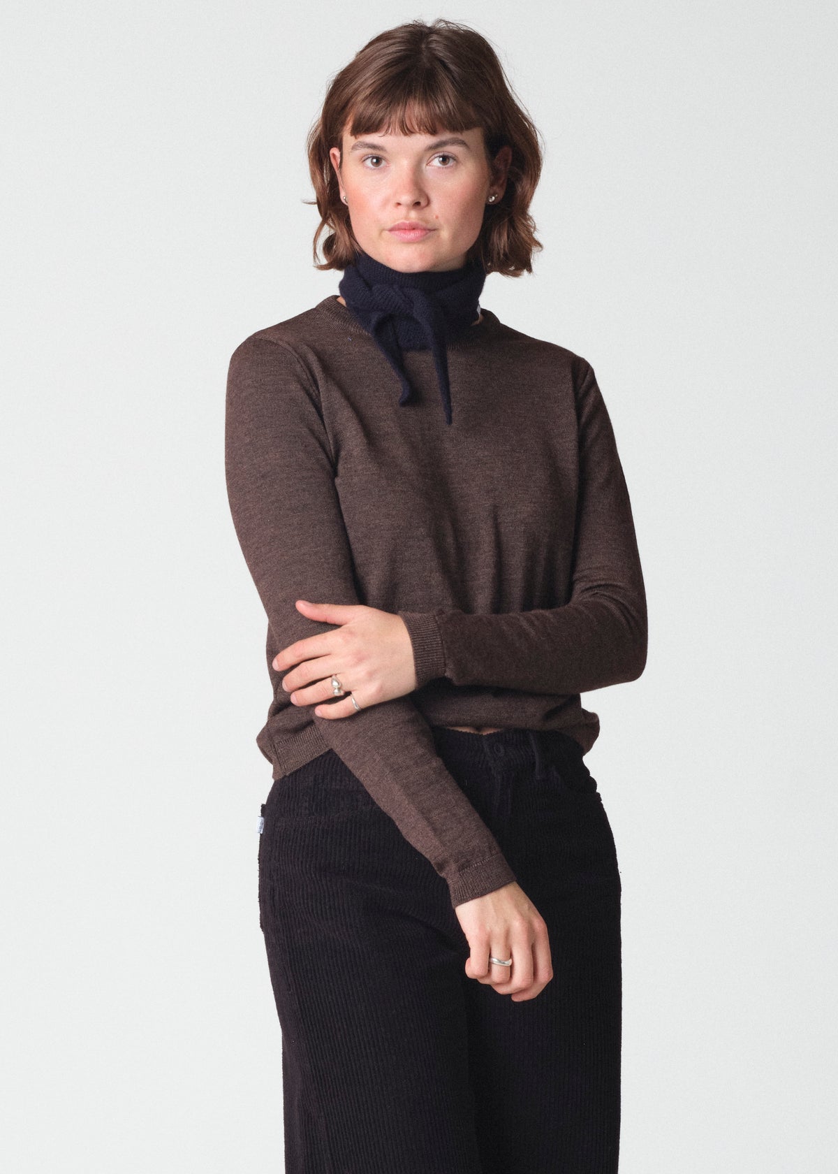 Klitmøller Collective ApS Violet small knit scarf Scarfs Navy