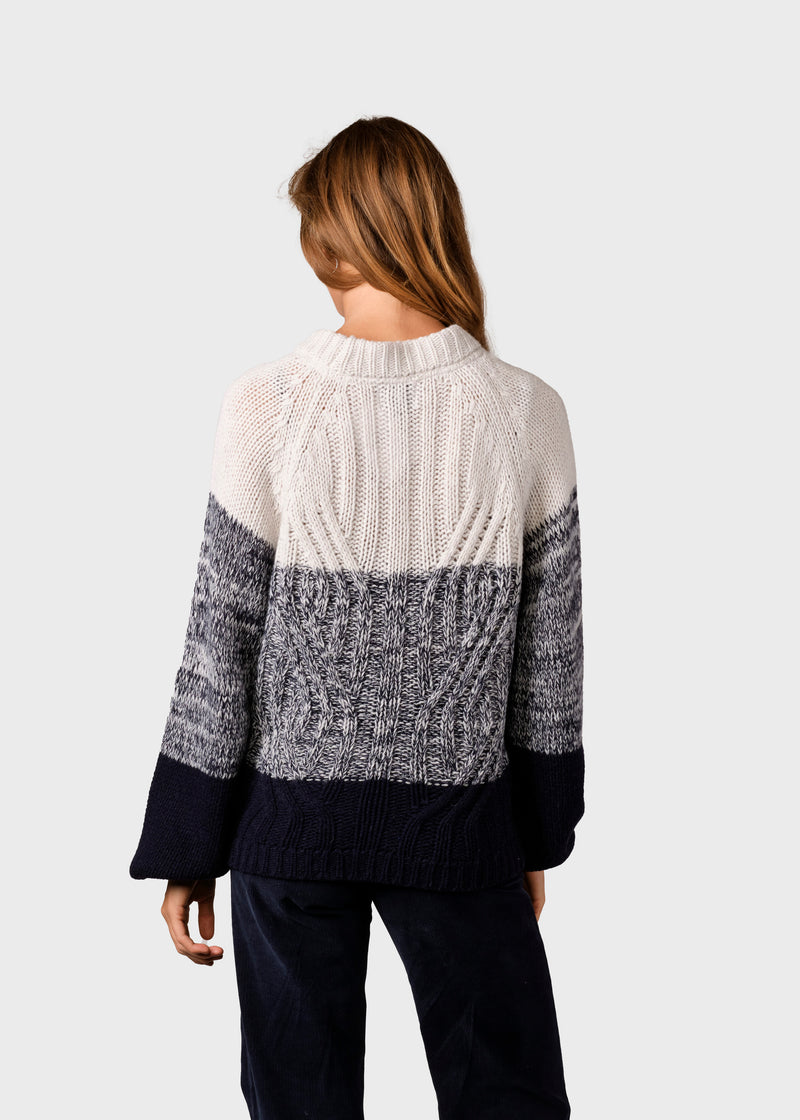 Klitmøller Collective ApS Viva knit Knitted sweaters Pastel grey/navy
