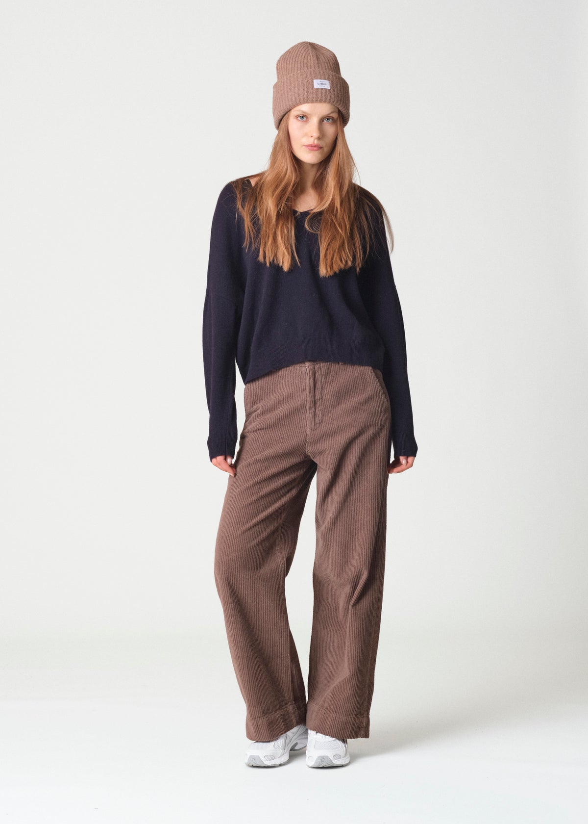 Klitmøller Collective ApS Wide rib beanie Beanies Cashew
