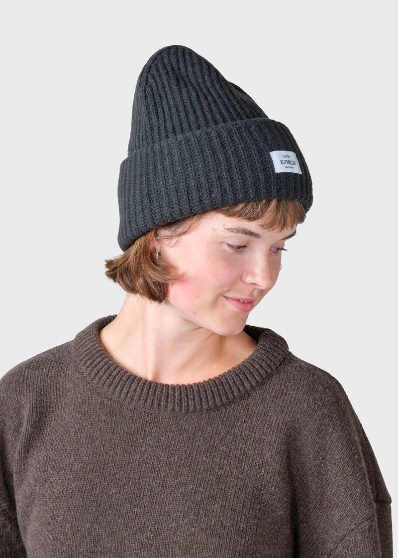 Klitmøller Collective ApS Wide rib beanie Beanies Olive