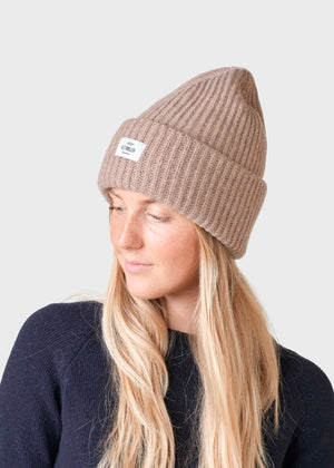 Klitmøller Collective ApS Wide rib beanie Beanies Sand