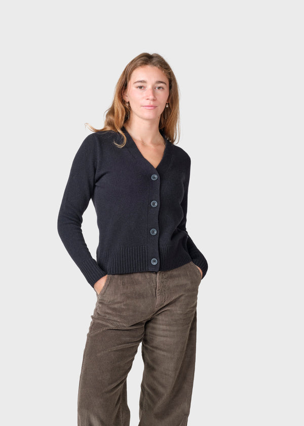 Klitmøller Collective ApS Wilma knit cardigan Knitted sweaters Black