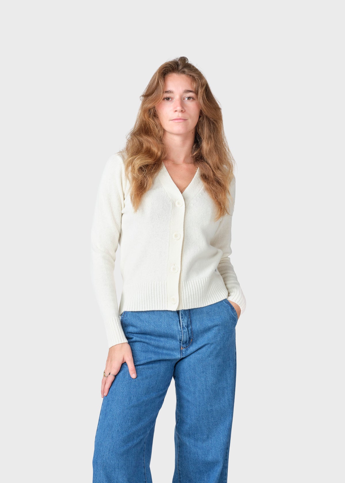 Klitmøller Collective ApS Wilma knit cardigan Knitted sweaters Cream