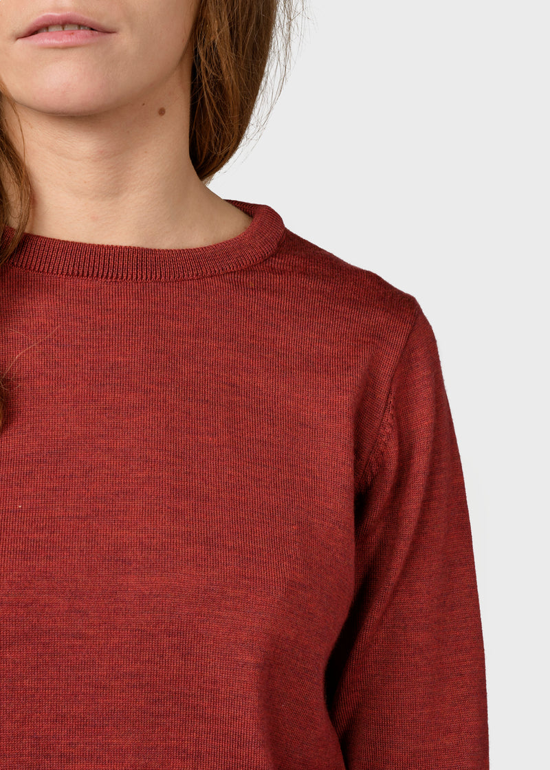 Klitmøller Collective ApS Womens basic merino knit Knitted sweaters Clay red